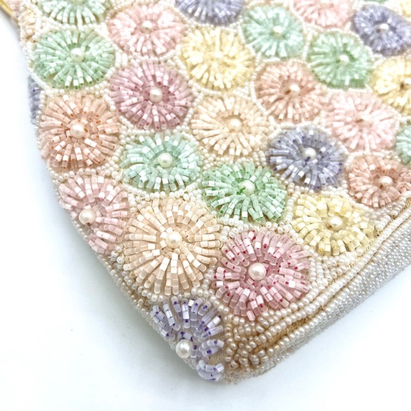VTG Flower Beaded Handbag - Picture 9 of 10